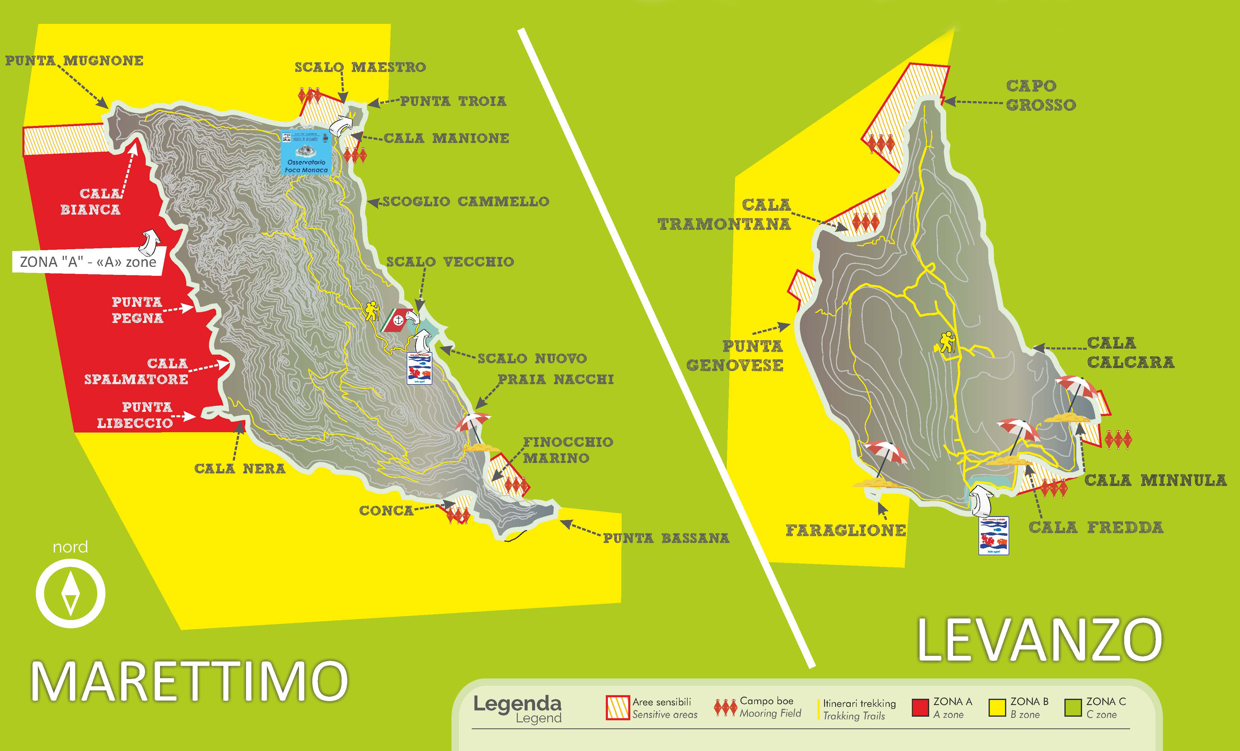 Mappa Marettimo & Levanzo